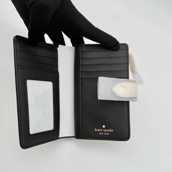 Kate Spade Madison Puffy Heart Medium Bifold Wallet Meringue Red - Picture 8 of 13